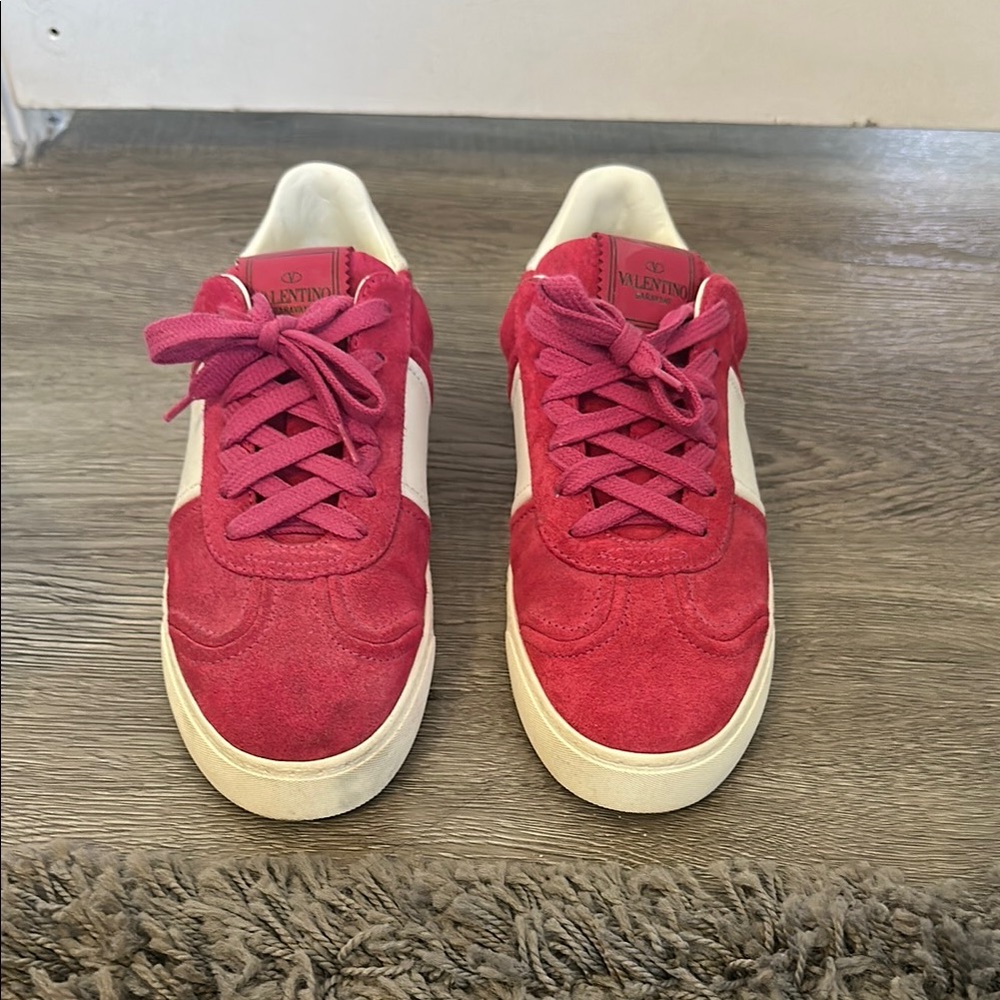 Valentino pink and Cream Sneakers
